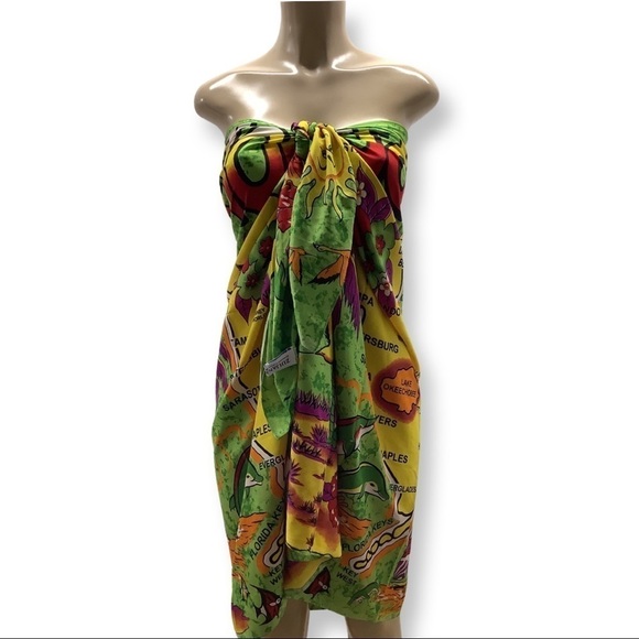 Zuliana Exclusive Florida” Sarong Made in USA. New With Tags - Picture 1 of 3